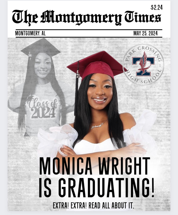 Graduation Newspaper Announcement -Digital Download